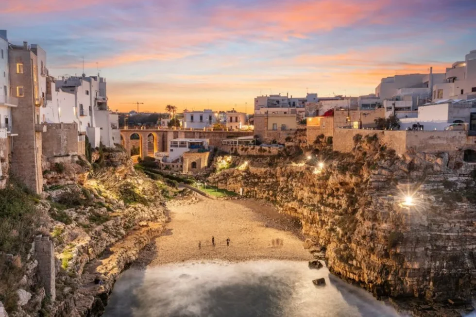 Polignano a mare italy at dusk x