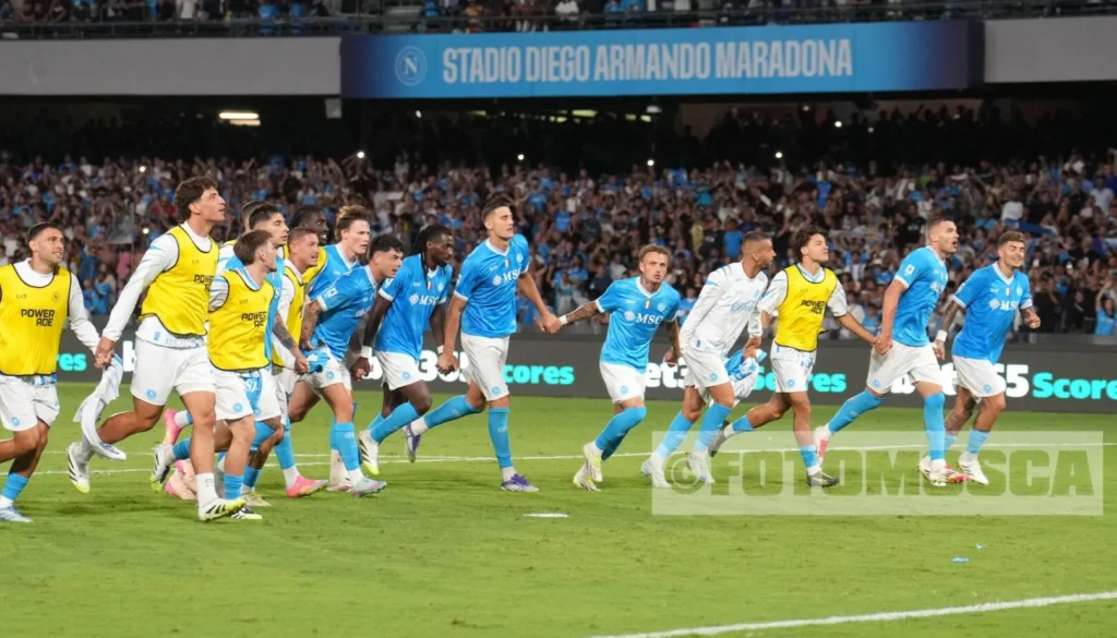 Napoli cagliari esultanza fine gara