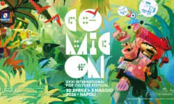 Poster ufficiale Comicon Napoli 2026 orizzontale disegnato da Leo Ortolani