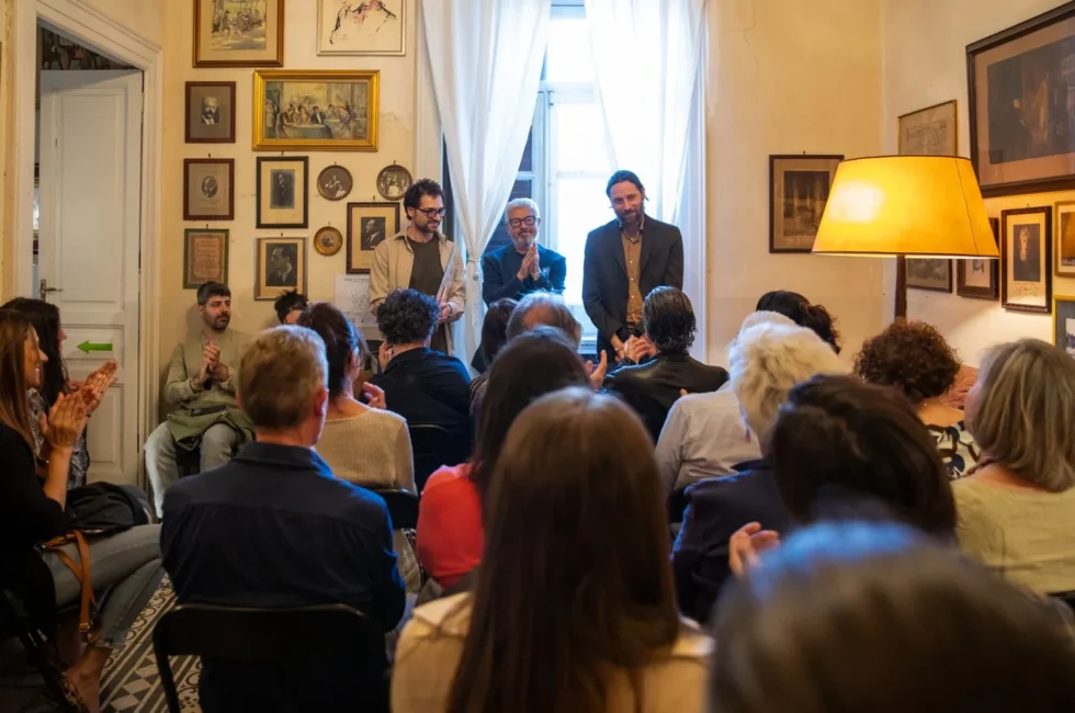 Da sx mimmo matania, mario coppeto, gnut mu museo casa murolo