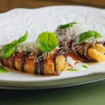 Parmigiana con cuore fiore di zucca dodici ristorante