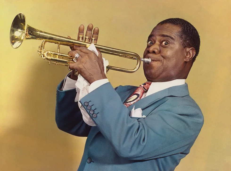 Louis armstrong in color restored