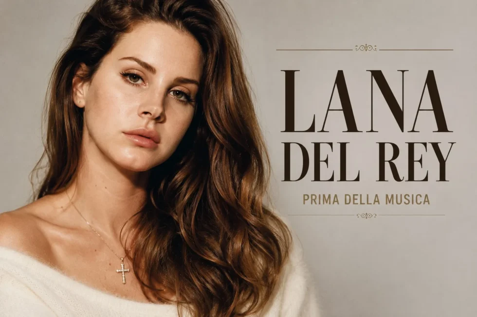 Ritratto illustrativo di Lana Del Rey per raccontare gli anni precedenti alla carriera musicale