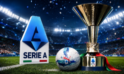 Immagine illustrativa dedicata alla Serie A 2026-2027, con stadio, pallone e trofeo.