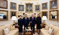 Xi Jing Ping in visita alla Casa Bianca con Trump