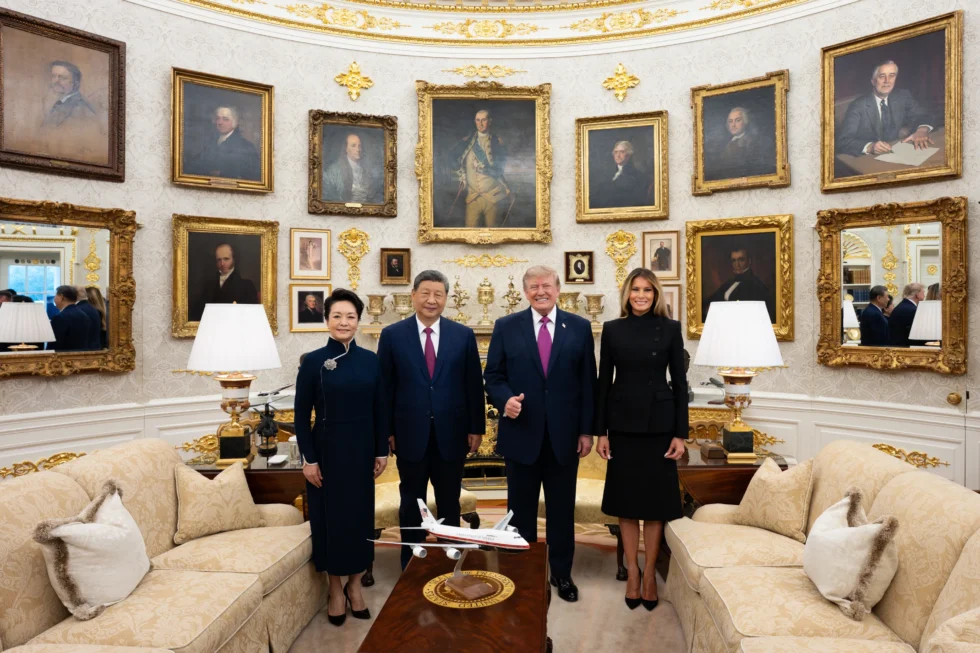 Xi Jing Ping in visita alla Casa Bianca con Trump