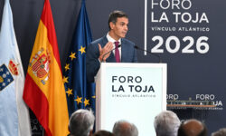 Pedro Sánchez interviene alla inaugurazione del Foro La Toja-Vínculo Atlántico