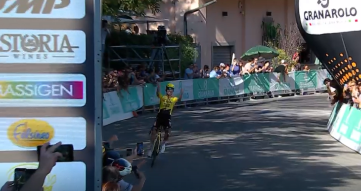 Giro Emilia, vittoria stupenda di Davide Piganzoli